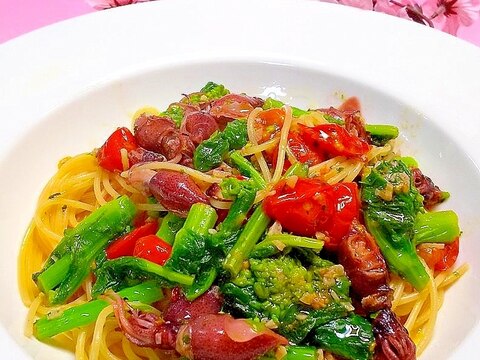 3月に食べたい!ホタルイカと菜の花のペペロンチーノ